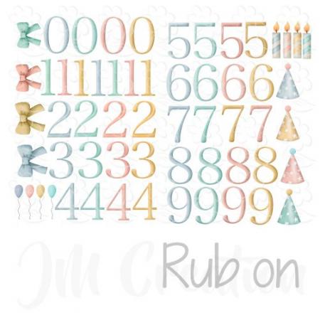 Partyzahlen - Rub On